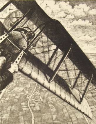 No. 41 "Banking at 4,000 feet" [From 'The Great War: Britain's Efforts And Ideals shown in a series of lithographic prints: 'Building Aircraft' series]