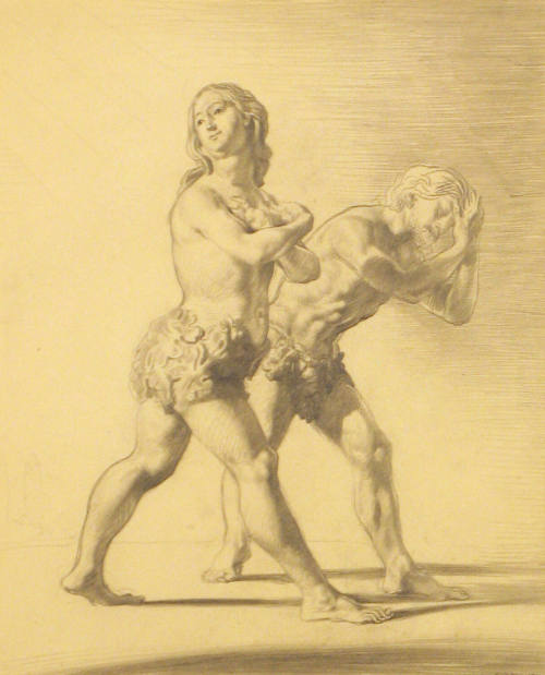 Sketch of Adam and Eve Sculptures by Alonso Cano