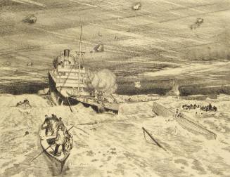 No. 66 "The Place of Safety" [From 'The Great War: Britain's Efforts And Ideals shown in a series of lithographic prints: 'Transport by Sea' series]