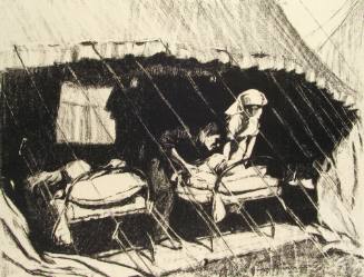 No. 50 "Casualty Clearing Station in France" [From 'The Great War: Britain's Efforts And Ideals shown in a series of lithographic prints: 'Tending the Wounded' series]