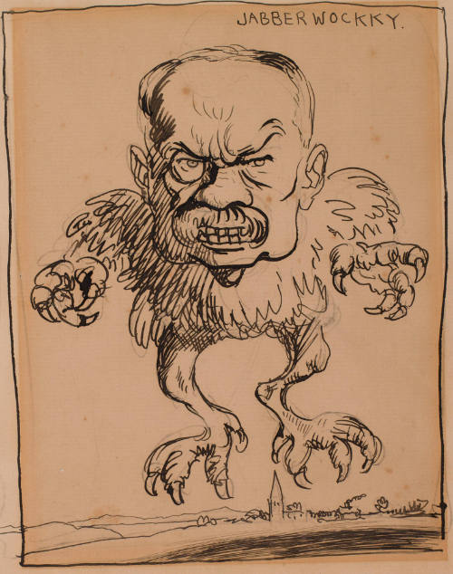 Caricature (c) [Head Lord MacDonnell with body of bird - arms and feet represented as birds claws] (Jabberwockky)