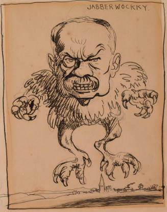 Caricature (c) [Head Lord MacDonnell with body of bird - arms and feet represented as birds claws] (Jabberwockky)