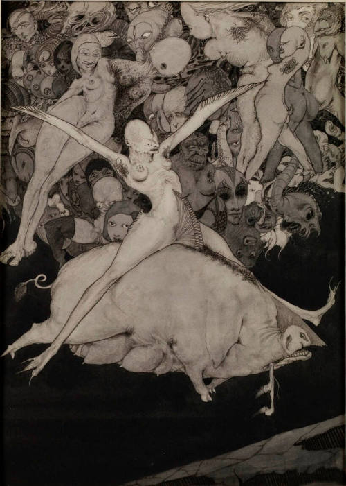 On to the Brocken the Witches are Flocking (An Illustration for Goethe's Faust)