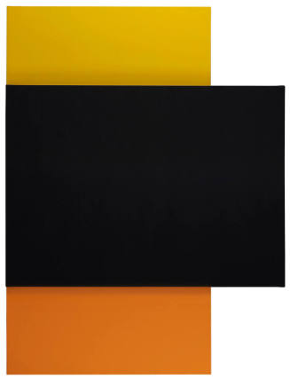 Black Relief over Yellow and Orange