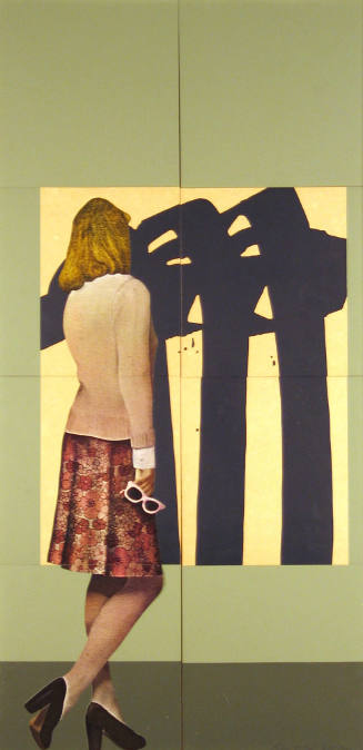 Woman and a Pierre Soulages