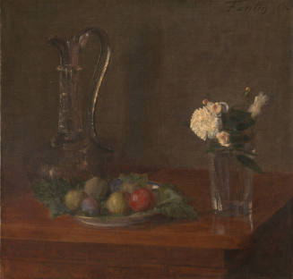 Still Life with Glass, Jug, Fruit and Flowers