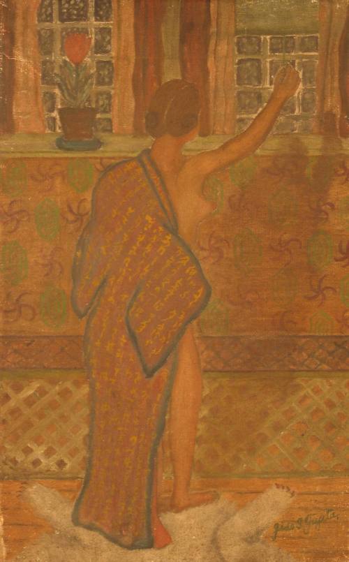 Woman in a Bathrobe