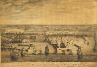 A View of the Port and Entrance of the City and Isle of Malta.  Drawn on the Spot. (After Joseph Goupy)
